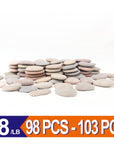 [About 98 PCS - 103 PCS](18.1 Pounds) Painting Rocks,2.23"-3.68" River Rocks,Flat Stones