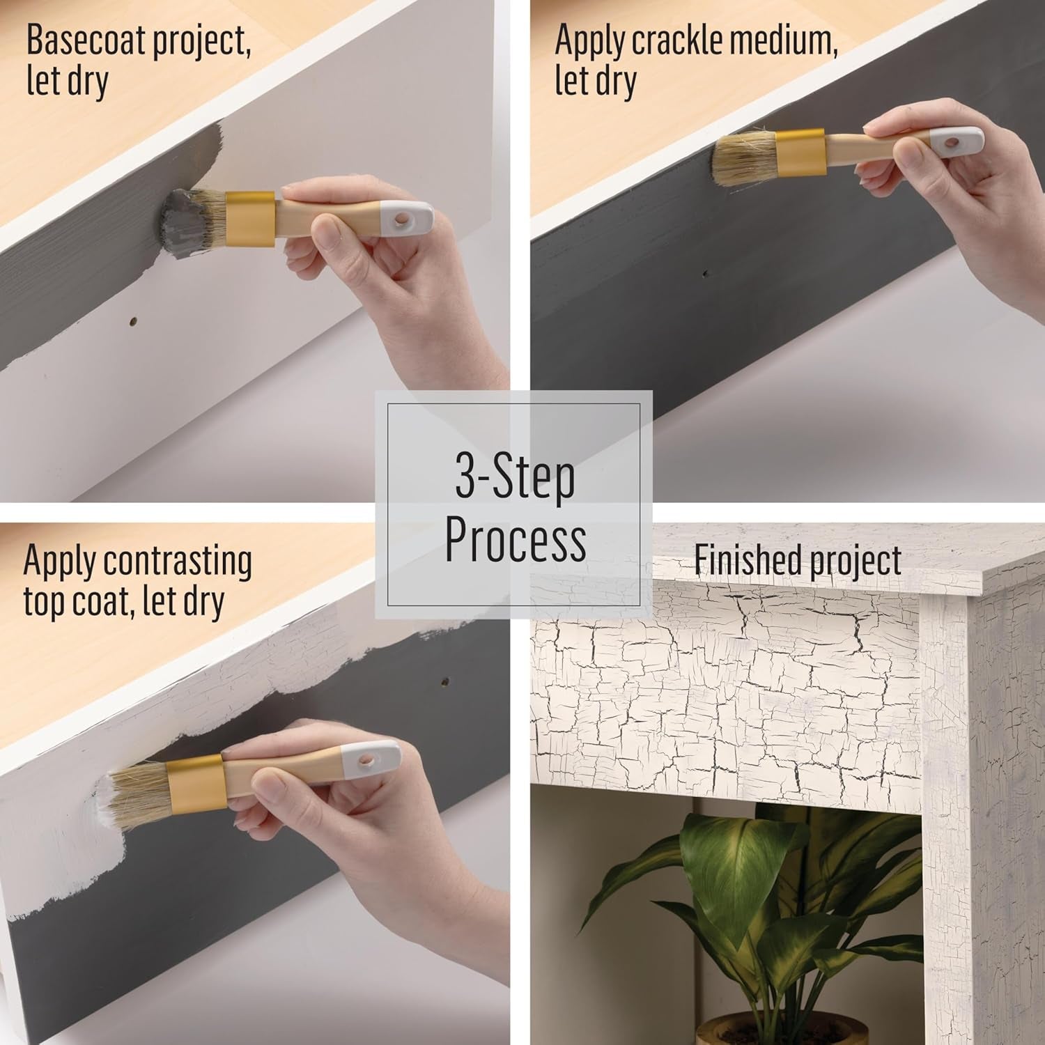 Home Decor Chalk Furniture & Craft Acrylic Paint in Assorted Colors, 8 Ounce, Crackle