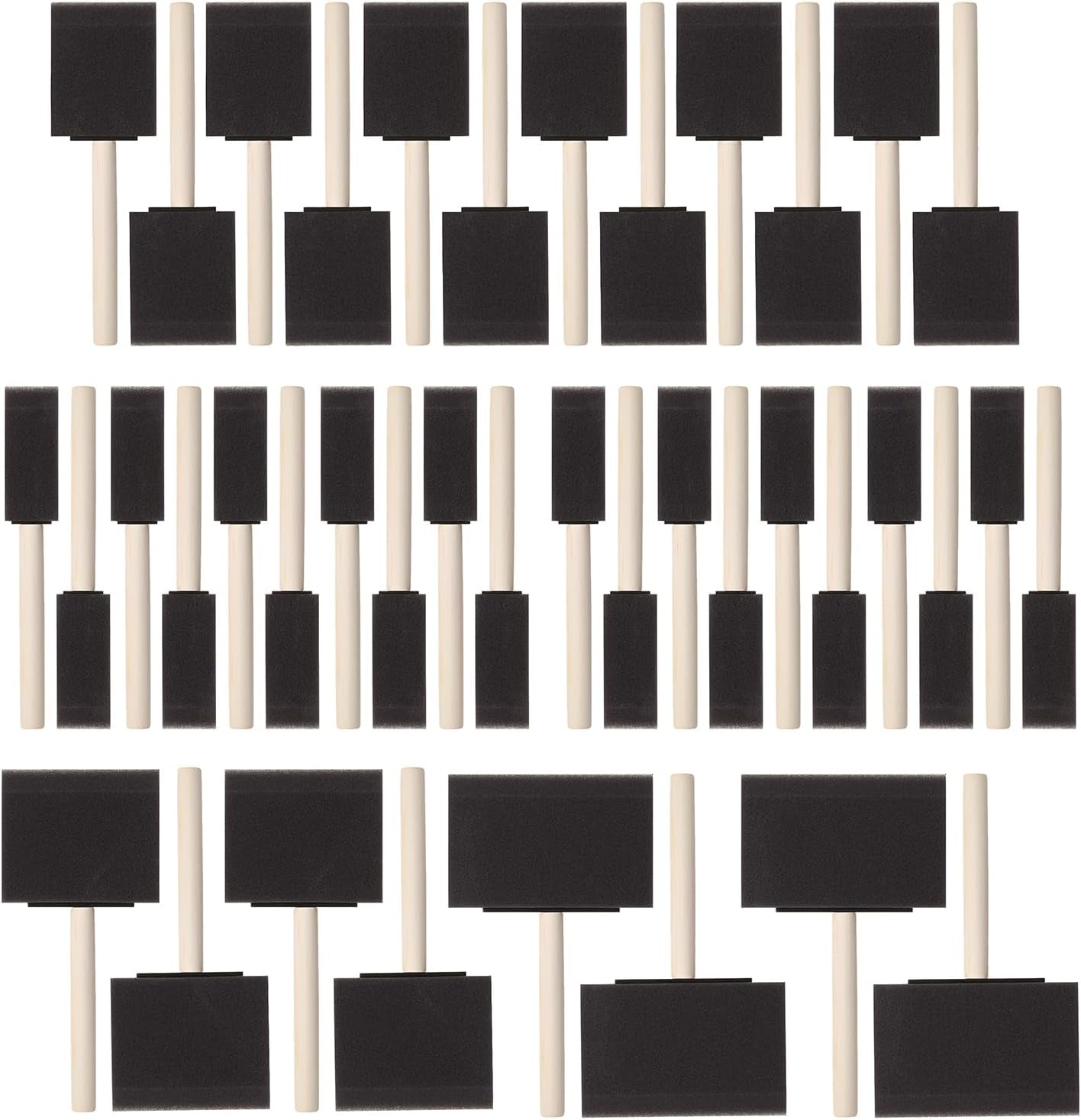 Bates- Foam Paint Brushes, Sponge Brushes, Sponge Paint Brush, Foam Brushes, Foam Brushes for Painting, Foam Brushes for Staining, Paint Sponges, Foam Brushes for Mod Podge (4 Inch)