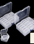 30Pcs Bead Organizers in a Clear Organzier Box, 2 Sets Clear Plastic Diamond Painting Storage Container with Mini Boxes for Craft Organziers and Storage Art Embroidery Nail Accessories
