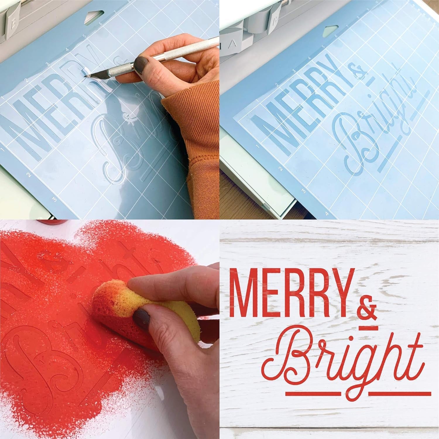 Easy Cut Stencil Sheet Set of 24-12”X12” Acetate Mylar for Cricut Vinyl Cutting – Craft Material