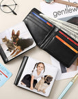 4 Pieces Sublimation Wallet Blank Heat Transfer Wallet Blank Sublimation Wallet DIY Wallet Slim Men Compact PU Leather Wallets with ID Windows and Card Slots for Travel Work Graduation