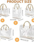 Clear PVC DIY Tote Bag Handbag Making Kit Handmade Gift Bag Craft Accessory Tool Set Birthday Holiday Gift Bag (R)