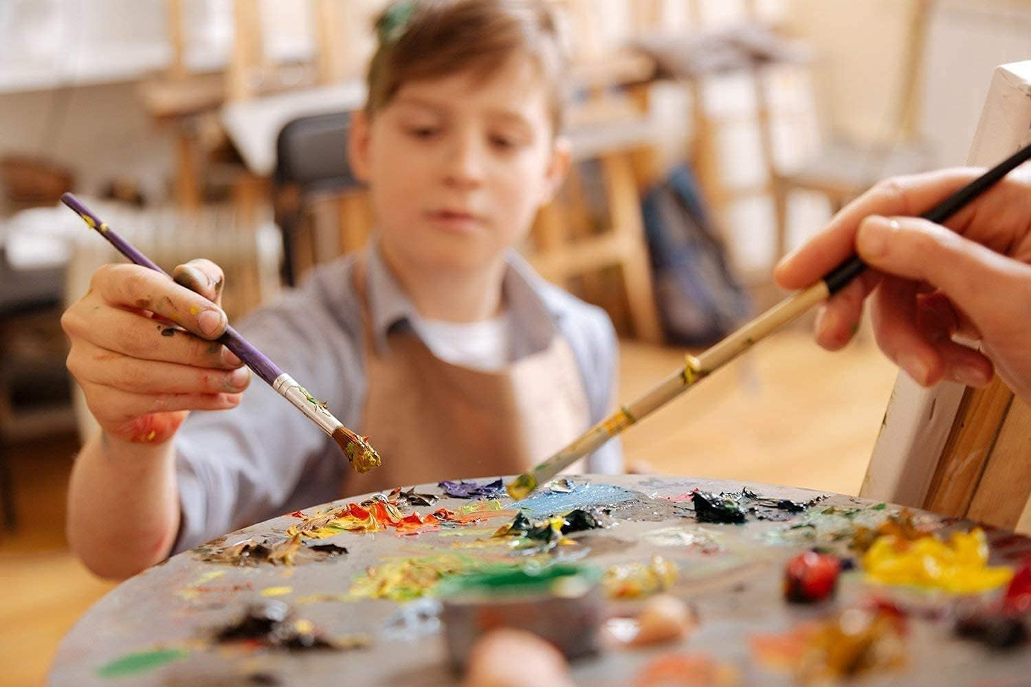 Oil Paint Set, 24 Oil-Based Colors, 12Ml/0.42Oz X 24 Tubes Non-Toxic Oil Painting Set Supplies for Canvas Painting Artist Kids Beginners Adults Classroom DIY Art Supplies Gift