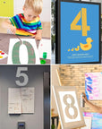 8 Inch Large Number Stencils Set 0-9 Address Number Stencil Reusable Plastic Digital Stencils Templates for Cake Stencil Address Number Painting Stencils Templates