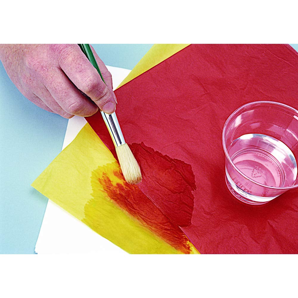 Bleeding Art Tissue, 50 Sheets, 12 Inches X 18 Inches, 20 Assorted Colors, Watercolor, Collage, Arts & Crafts, Mess-Free Paint Alternative, Model:Bbregtis