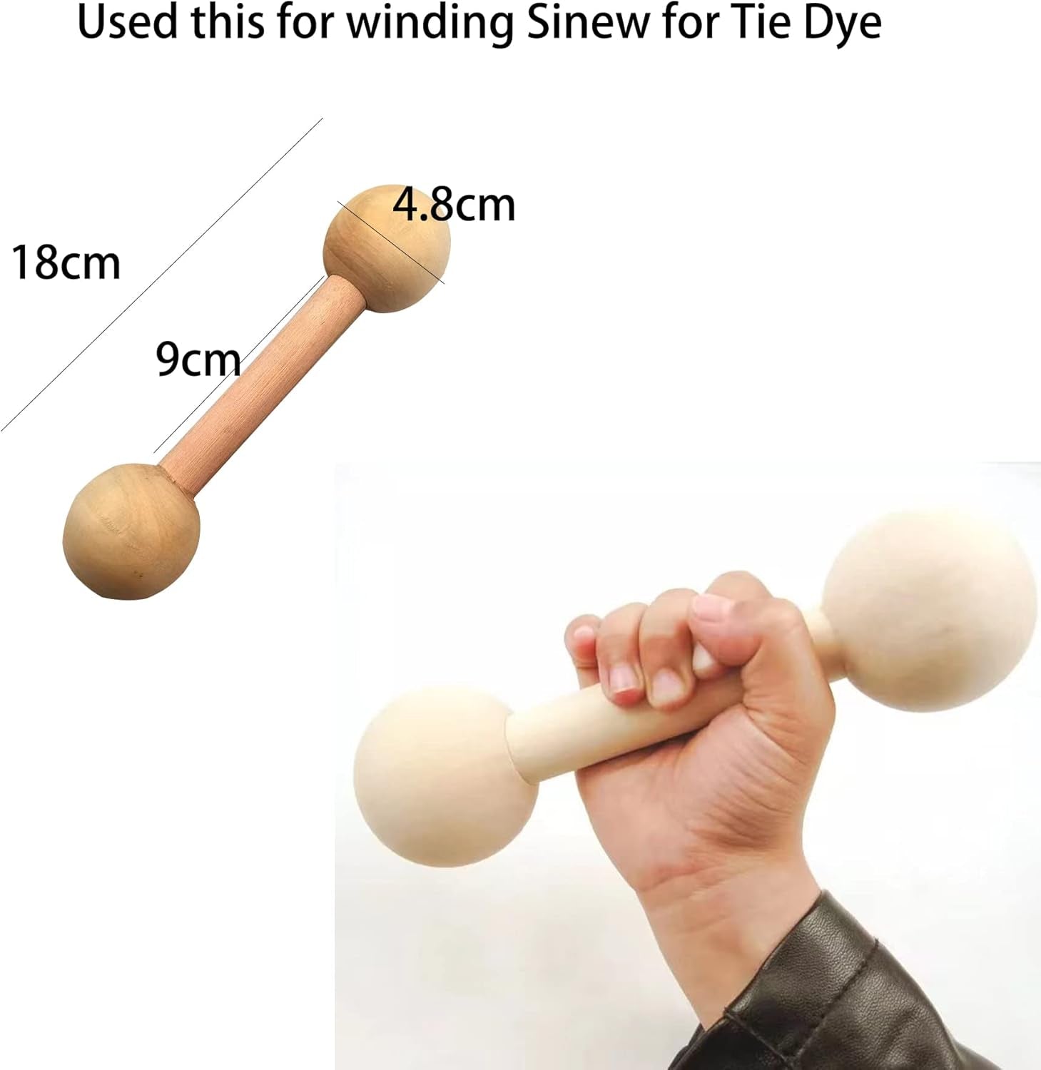 Sinew Puller Tool for Tie Dye with Winding Sinew for DIY Tie Dye Sinew Pulling Device 250M Waxed Thread, White