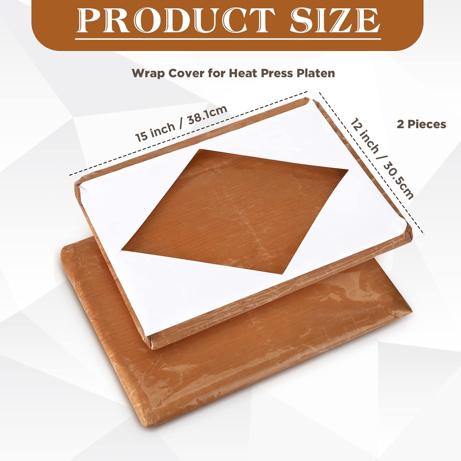 2 Pcs Heat Press Platen Wrap Cover, 12 X 15 Inch Heat Press Cover Heat Resistant Reusable Sheets Pad Mat Pillow for Sublimation Heat Press Machine