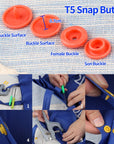 400 Sets Snap Buttons with Snap Pliers T5 Plastic Snaps No-Sew Buttons Fastener Setter for Clothing Diapers Bibs Rain Coat Crafting