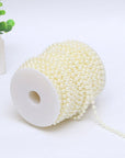 5Mm Faux Pearl Beads Garland Pearl Bead Roll Strand for Wedding Party Decoration, 99 Feet Roll (Ivory)