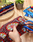 100 Pcs 10 X 10 Inches Cotton Fabric Square No Repeat Patchwork Fabrics Cotton Printed Craft Fabric Patchwork Bundles Quilting Fabric Craft for DIY Sewing Cloths Handmade Accessories (African)