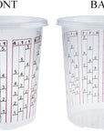 30 Pack Paint Mix Cups with Lids, 32 Ounce Plastic Paint and Epoxy Mixing Cups with Calibrated Mixing Ratios on Side of Cup, for Paint, Activators, and Thinner