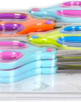 Kids Scissors, Student Scissors with Comfort Grip, Bulk Safety Scissors for School and Classrooms, Orange, Blue, and Pink Children Scissors, 12 Pack