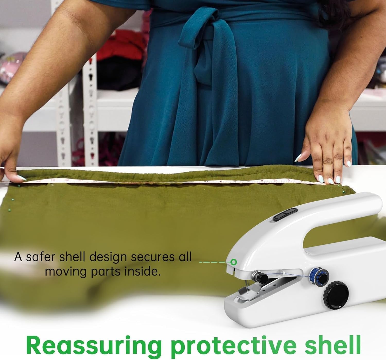 Handheld Sewing Machine,Two Dear,Mini Sewing Machine,Easy to Use and Fast Stitch Suitable for Clothes,Fabrics, DIY Home Travel Electric Handheld Sewing Machine for Beginners