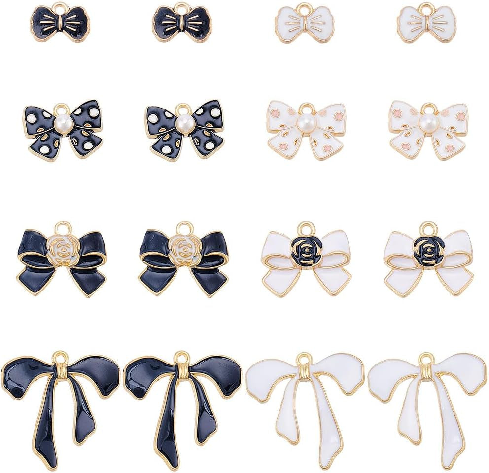 Enamel Bowknot Charms for Jewelry Making Charms DIY Craft Supplies