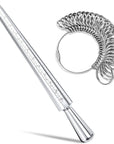 Ring Sizer Measuring Tool,  Aluminum Ring Mandrel Dual Measurement Size Metal Rings Sizers Tools Kit Adjuster for Women Men Rings