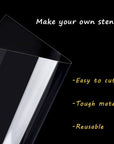 36 Pieces 6Mil Clear Plastic Acetate Sheet for Craft, 12X12 Inch, Blank Stencil Sheets, Mylar Templates for Vinyl Cutting