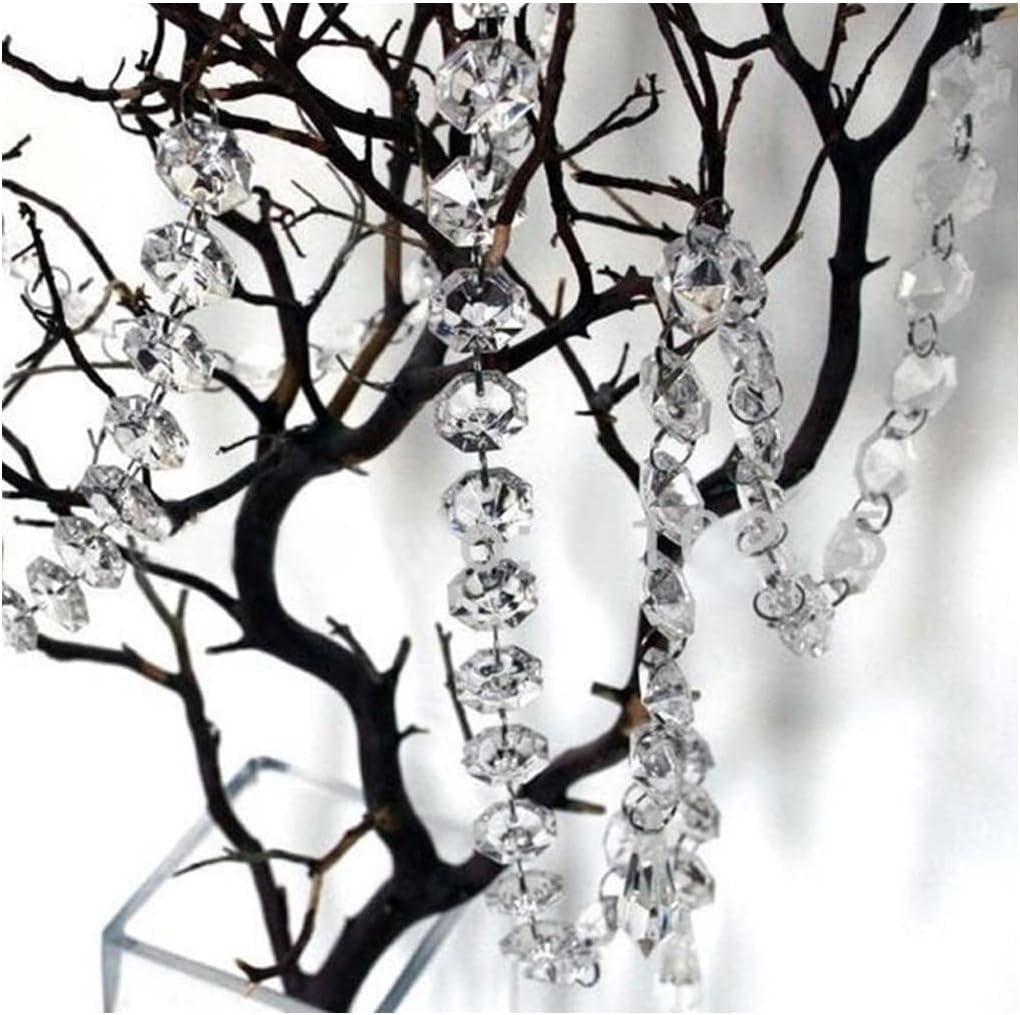 33/100FT Clear Acrylic Crystal Bead Garland Chandelier Hanging Wedding Supplies (33FT)