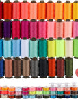 95Pcs Bobbins Sewing Thread Kits, 400 Yards per Sewing Thread Polyester Spools with Case 45 Colors Sewing Supplies, Prewound Bobbin for Brother Singer Janome Hand & Machine Sewing