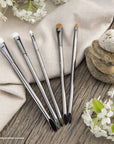 , Zen Series 83, Set of 5 Brushes, Standard Handle, Synthetic Filament, Natural Hair, Stiff Scrubber 2, 8, 14, Scrubber 6, 10, RZEN-SET835