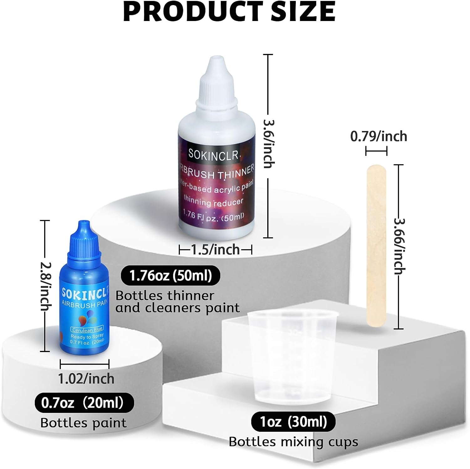 Airbrush Paint - Perfect for Artists and Beginners - Complete Water-Based Air Brush Painting Set with Thinner, Cleaner, Mixing Cups, Mixing Sticks, Gloves