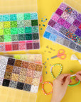 20,000 Pcs Clay Beads Bracelet Making Kit, 160 Colors Polymer Beads Spacer Heishi Beads, Jewelry Kit with Charms Elastic Strings, DIY Crafts Gift