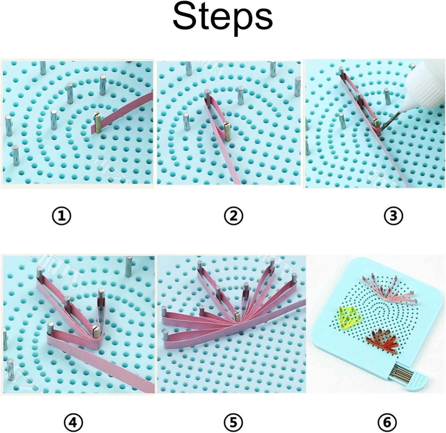 Paper Quilling Kit 3Mm/5Mm/10Mm 1740Pcs Quilling Paper Strips Quilling Tool Set with Storage Box with Quilling Electric Slotted Pen Needle Curler Crimper Comb Board Template Border Buddy Tower