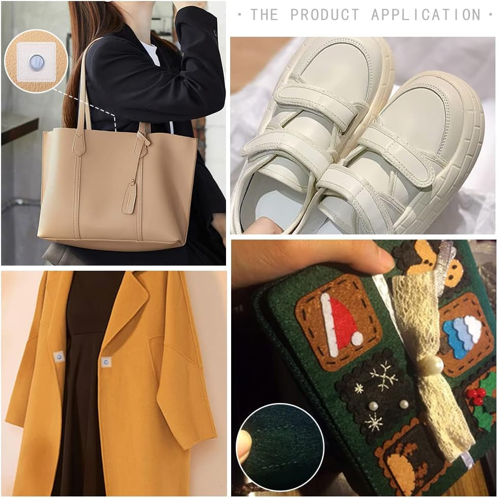 Hidden Sew Magnetic Snap Invisible Hidden Sew in PVC Hidden Purse Closure for Fastener Handbag Cloth Clasp DIY Craft Sewing Tools