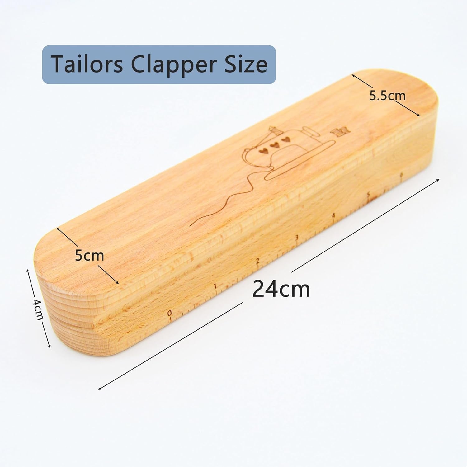Hardwood Tailors Clapper for Ironing and Quilting, Professional Sewing Tool for Flattening Fabrics,Sewing and Point Pressing 1