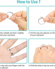Invisible Ring Size Adjuster for Loose Rings Ring Adjuster Sizer Fit Any Rings Ring Guard Spacer (Clip-On, 8 PCS)