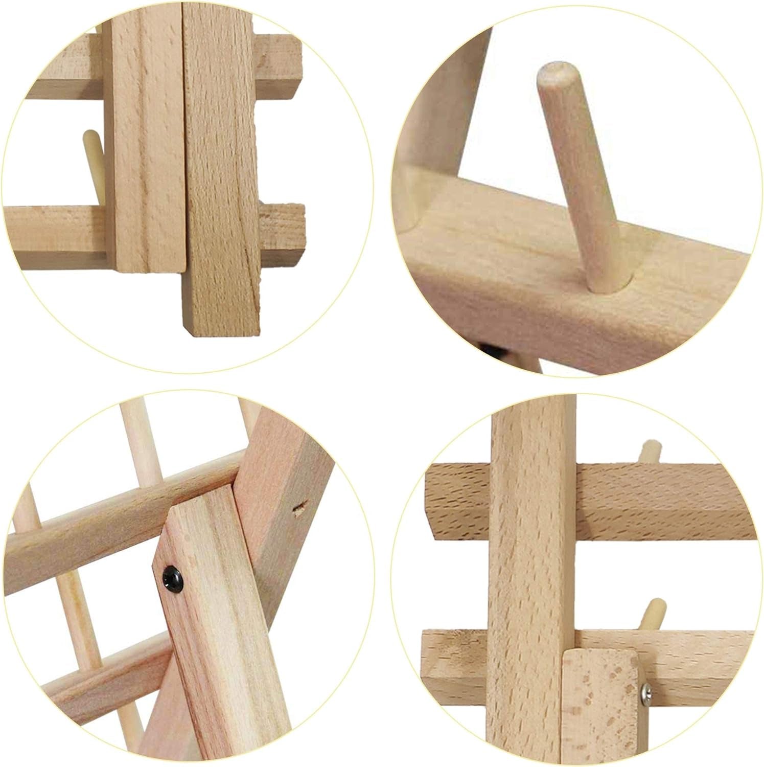 Wooden Thread Rack Sewing and Embroidery Thread Holder, 60 Spools, 2 Pack