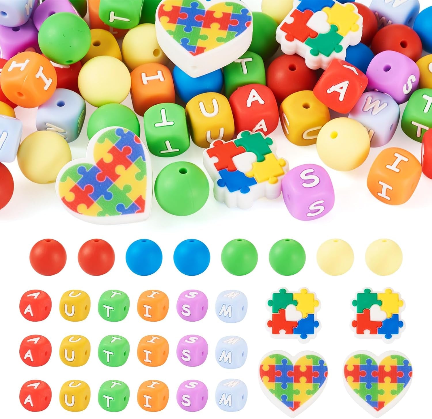 65Pcs Daisy Flower Silicone Focal Beads Yellow Silicone Rubber Beads Summer Focal Bracelet Beads Glass Rhinestone Beads for Necklace Spring’S Festival Jewelry Making