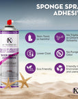 AK Trading Professional Quality General Multipurpose Spray Adhesive, 12-Ounce for Acoustic Panels & Craft Upholstery Foam Adhesive & Fabric Glue