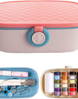 Sewing Kit, Portable Travel Sewing Kit for Adults, Needle and Thread Kit Plastic Sewing Box Small Sewing Kit Sewing Accesories and Supplies