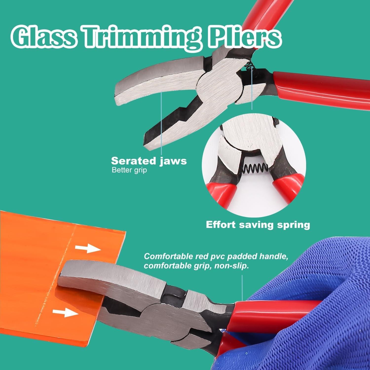 10Pcs Glass Cutting Tool Glass Cutter Glass Running Pliers Breaker Grozer Pliers with Curved Jaws Oil Feed Glass Cutters Tools Kit Stained Glass Tools Engraving Pen Screwdriver
