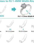 Invisible Ring Size Adjuster for Loose Rings Ring Adjuster Sizer Fit Thin Rings with Jewelry Polishing Cloth