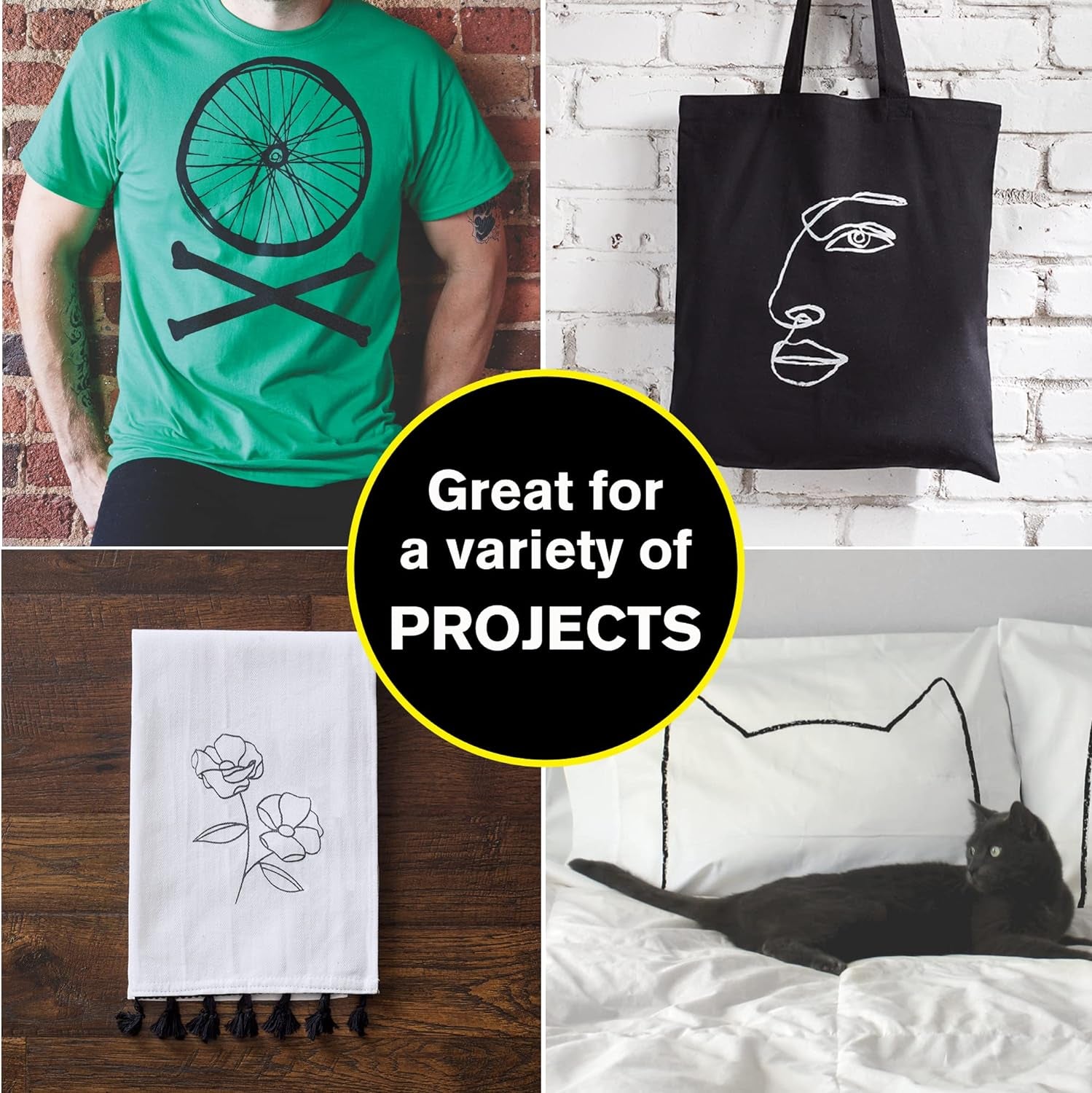 Fabric Screen Printing Ink Starter Set, Opaque, 6-Colors, 4-Ounce Jars, Silver, Raspberry, Blue Topaz, Citrine, Pearly White, and Black Pearl for T-Shirt and Silkscreen Printmaking