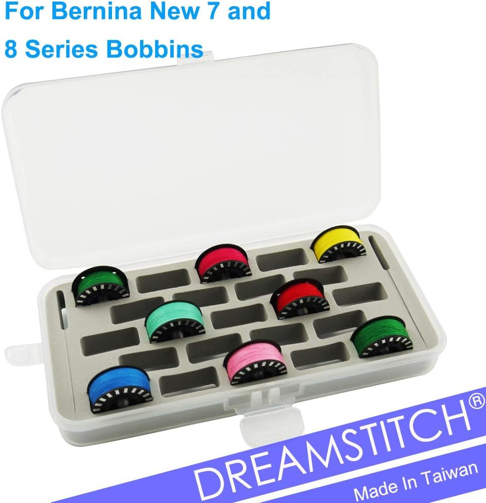 Bobbin Case for Bernina New 7 and 8 Series Jumbo Bobbin Sewing Bobbin Storage Case and Saver Holds 23 Bobbins Box Organizer - Gray