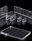 6 Pieces Acrylic Stamp Block Clear Stamping Tools Set with Grid Lines for Scrapbooking Crafts Card Making, Assorted Sizes