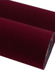 Self Adhesive Velvet Flock Contact Paper Liner for Jewelry Drawer 17.7" X 117" Craft Fabric Peel and Stick, Soft Velvet Liner for Drawer DIY (Maroon Color)