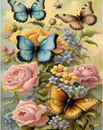 5D Flower Diamond Painting Kits for Adults, DIY Rose Diamond Art Kits, round Full Drill Gem Arts and Crafts Kits for Home Wall Decor Present(16X12Inch)