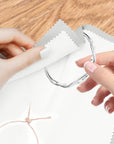4Pcs Silver Polishing Cloth, Silver Jewelry Cleaner Cloth, Double-Sided Jewelry Polishing Cloths Silver Polishing for Sterling Silver Gold Platinum Jewelry, Silver Cleaning Cloth Keeps Shining