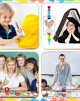 50 Sets End of Year Student Gift Stackable Crayons and Coloring Card Kindergarten Graduation Gift Bulk 2024 Congrats Grad Last Day of School Party Favor for Preschool Students(Heart)