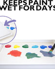 Sta-Wet Handy Palette Bundled Set, 8.5In X 7In Airtight Wet Palette, Keep Wet Paint Fresh Days + 30 Sta-Wet Acrylic Paper Refills + 1 Sta-Wet Sponge Refill + NOIS Dry Wipes Pack