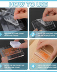 7 Pcs Vintage Rubber Clear Stamps Set 4 Sheet Transparent Postage Silicone Stamps 3 Pcs Acrylic Stamp Block Tools with Grid Lines Rubber Stamps Craft Supplies for DIY Scrapbooking Journaling