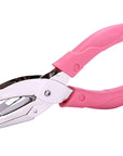 Star Shape Single Paper Hole Punch, 1 Pack 6.3 Inch Length 1/4 Inch of Diameter of Hole Handheld Puncher with Pink Soft Thick Leather Cover(Star 1/4 Inch)