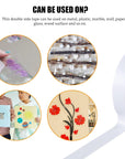 Double Sided Tape for Crafts, Double-Sided Tape for Arts, Scrapbook Supplies, Photography, Gifts Box, Scrapbooking, Card Making, Paper Backing, Tear-By-Hand, 6 Roll Heavy Duty Multi-Size Adhesive Tape