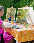 Art Easel (2 Pack) A-Frame Painting Easel, Wood Display Stand Holding Canvas up to 22" High, Portable Tabletop Easel and Sign Holder, Folding Travel Easel, Easy to Carry