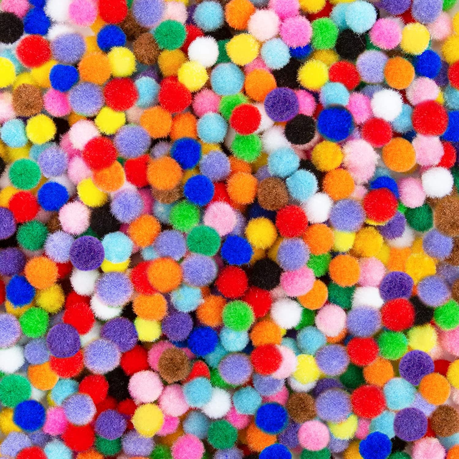 2000 Pcs 1Cm Assorted Pompoms Multicolor Valentine Day Arts and Crafts Fuzzy Pom Poms Balls for DIY Creative Crafts Decorations