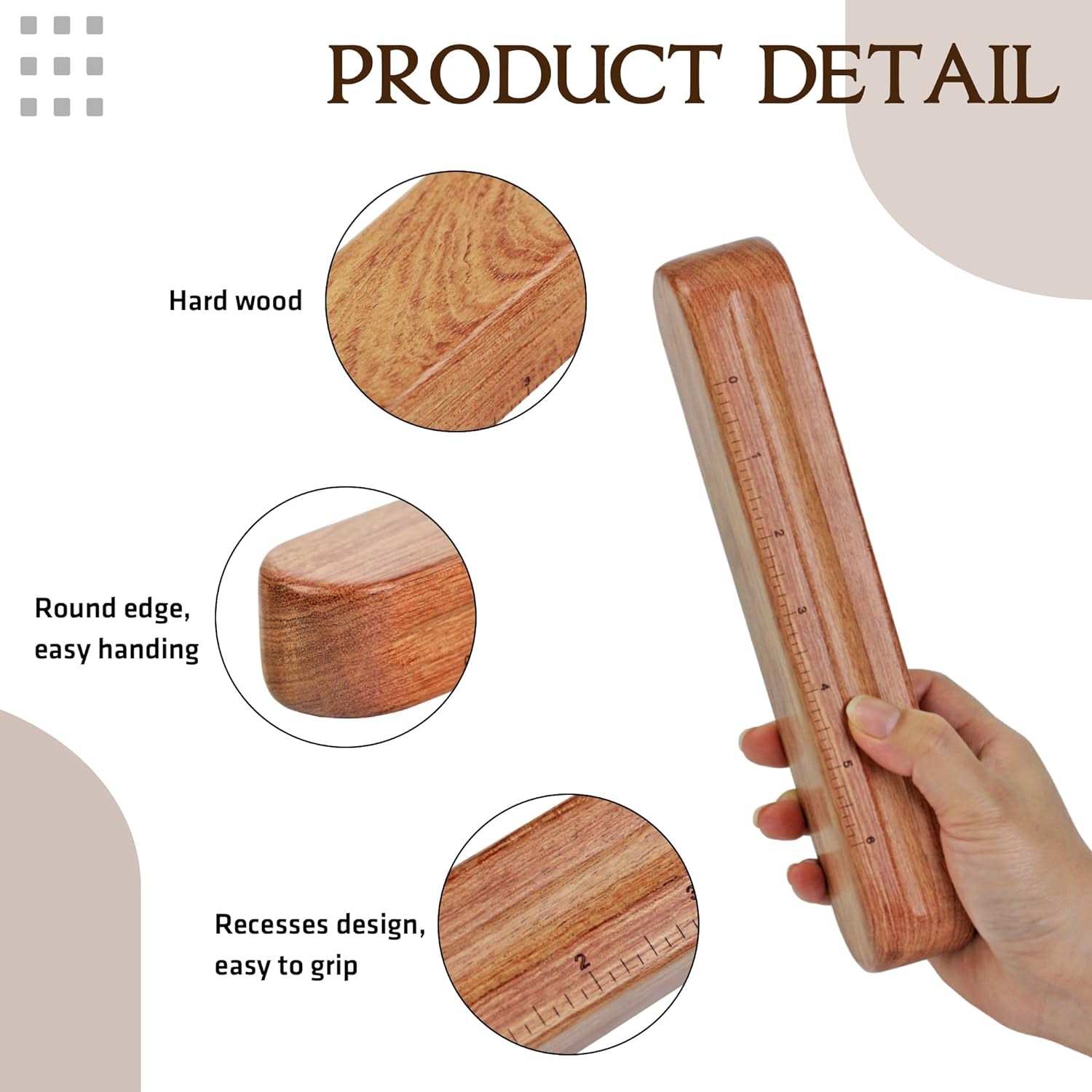 Tailors Clapper for Quilting, Hard Wood Professional Multipurpose Durable for Seam Ironing, Flattening Tool. Great for Setting Fabric Folds, Accenting, Clothing Wrinkle Sewing.